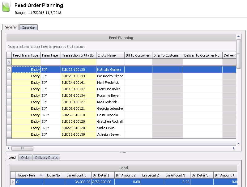 Feed Order Planning