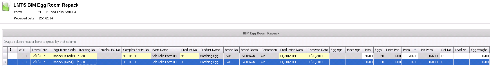 Sample Form Repacking Report Repack